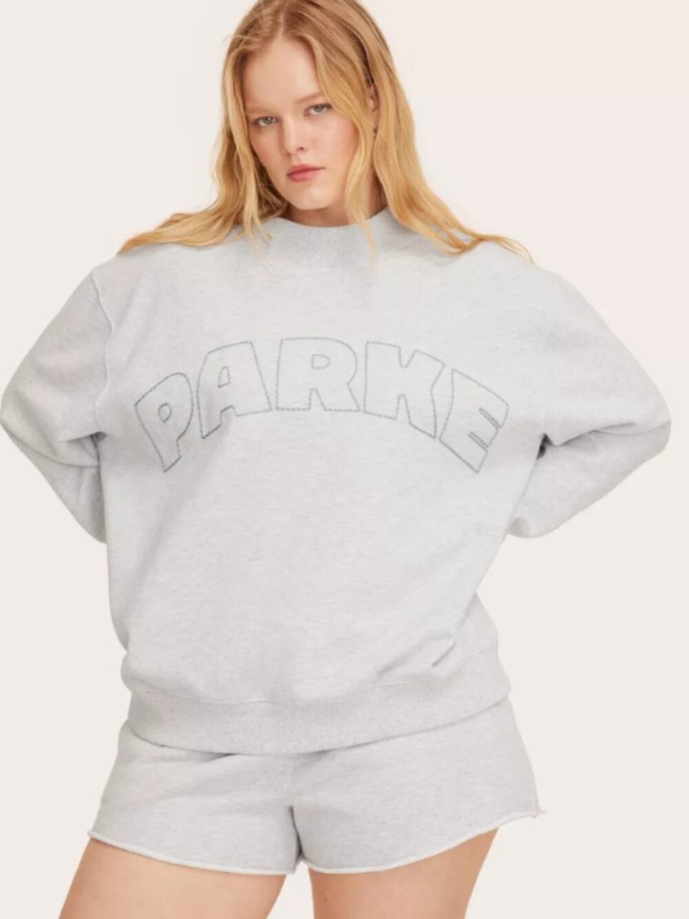 Parke x Target | Women's Mockneck Pullover Sweatshirt | Heather Gray | L/XL NWT!